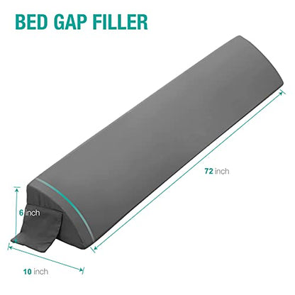 Cal King Wedge Pillow Headboard/Bed Wedge Pillow f... (Gray | Foam)