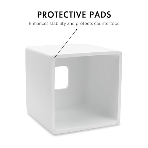 Matte White Square Tissue Box Cover