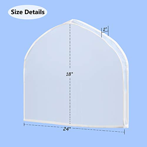 Extra Wide Garment Shoulder Covers Bag (Set of 12)... (White)