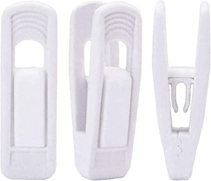 Velvet Hangers Clips, Pants Hangers Velvet Clips(40pc, White) | Strong Finger Clips Perfect for Thin Velvet Hangers