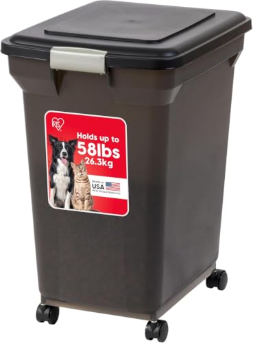 Dog Food Storage Container, Up to 58 lbs, Smoke Bl... (Smoke | Plastic)
