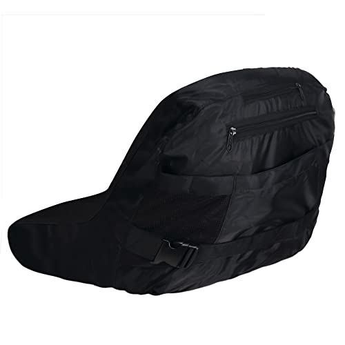 Black Riding Lawn Mower Tractor seat Cover for kubota Craftsman Husqvarna John Deere cub Cadet wheatherproof Padded Comfort fits 12.5''-14'' backrest 3storage Pockets