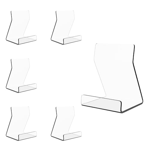 Acylic Upright Display Stand, 6PC 4 Inch Clear Dis... (4 Inch | Acrylic)