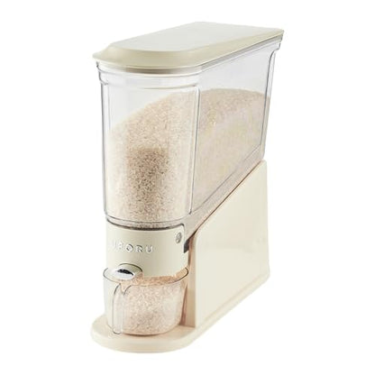 UFORU Slim Rice Dispenser 11 LB,Clear Rice Storage for Small Spaces