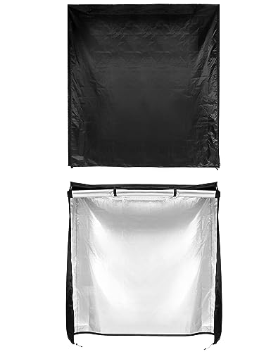 QWORK Wire Rack Cover - 60"x24"x72", Oxford Cloth, Keeps Rack Clean, for Home, Office, Storage & Garage, Black