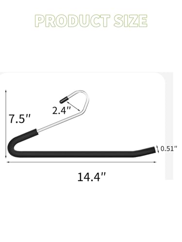 Pants Hangers Open Ended 10 Pack | Non-Slip Heavy Duty Metal Hangers Foam Padded for Jeans, Trousers, Slacks, Towels