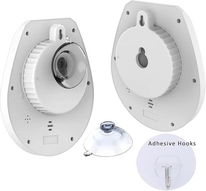 Shower Clock Waterproof Bathroom Timer, Kitchen Wall Clock with Countdown, Temperature, Suction Cup, Battery Operated Digital Clock for Bath, Cook