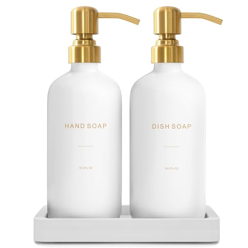 Gold Soap Dispenser Set (Glass)