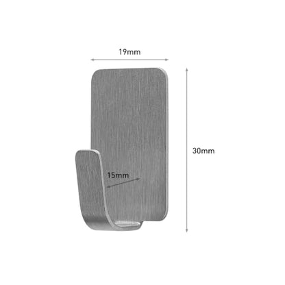 Command Small Stainless Steel Hooks, 8 Hooks, 10 Strips | Damage-Free Hanging with Adhesive, Heavy Duty Hanging Great for Home and Room Decor, Holds up to 0.5 lb