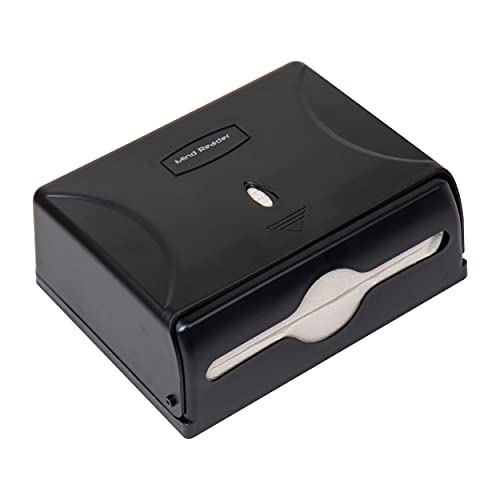 Mind Reader Paper Towel Dispenser, Tri-Fold Towel Holder, Restroom, Wall Mount, Bathroom, Black