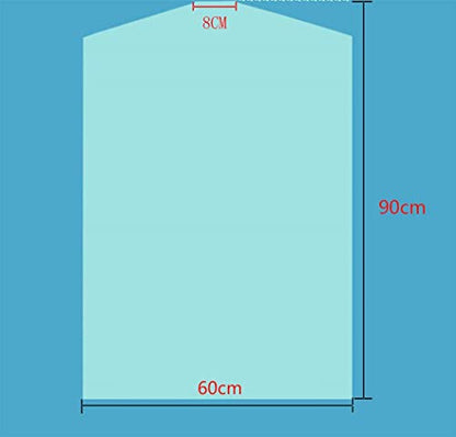 40Pcs Clear Plastic Dry Cleaning Garment Bags Can be Hung Transparent Clothing Dust Cover.