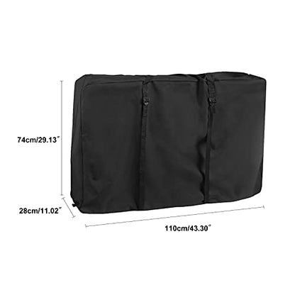 Uranshin Large Outside Chair Storage Bag, 600D Chair Carry Bag | Zero Gravity Chair Cover, Heavy Duty Folding Lounge Chair Carrying Case, Moving Bags with Zippers, 43" L x 11" W x 29" H