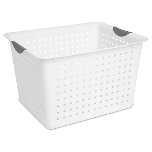 Deep Ultra™ Basket, Open Plastic Storage Bin, Whit... (White | Plastic)
