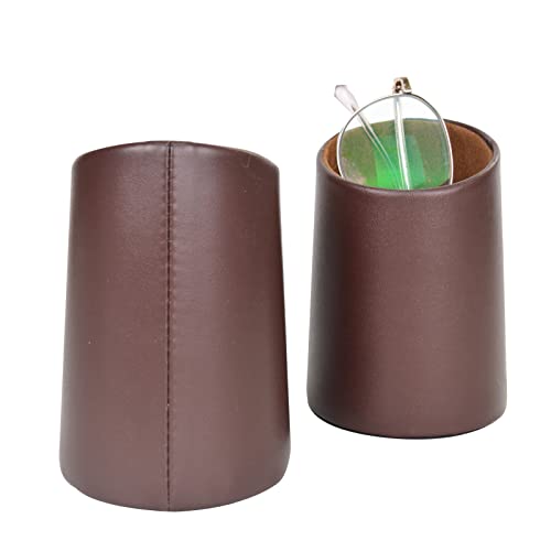 2 Pack Eyeglasses Holder PU Leather Glasses Stand Case Holder for Desks or Nightstands