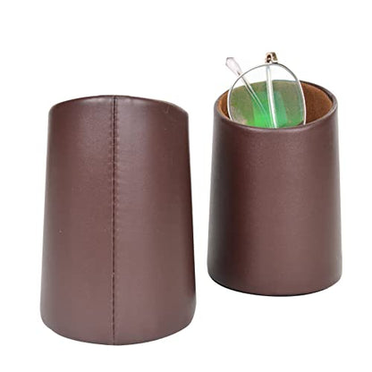 2 Pack Eyeglasses Holder PU Leather Glasses Stand Case Holder for Desks or Nightstands