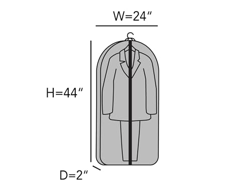 Covermates Deluxe Garment Bag Set for Closet Storage & Travel – Heavy Duty Hanging Suit & Dress Bags with ID Window, Accessory Pockets & Carrying Handles – Premium Wardrobe Protection, Black