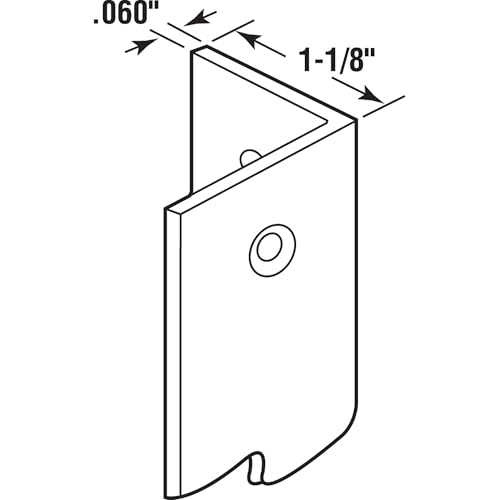 Prime-Line MP9130 Corner Shield Perforated, 1-1/8 In. x 48 in, Vinyl Construction, Clear, Fasteners Included (5 Pack)