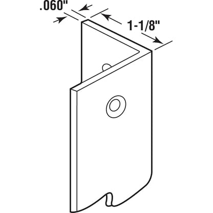 Prime-Line MP9130 Corner Shield Perforated, 1-1/8 In. x 48 in, Vinyl Construction, Clear, Fasteners Included (5 Pack)