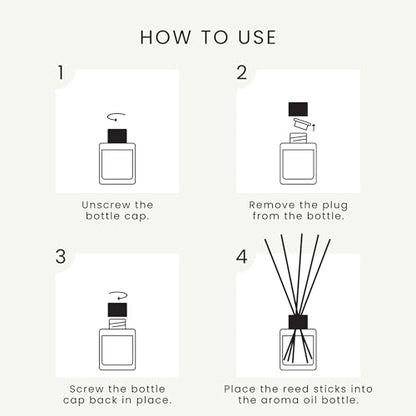 The Magic Scent Oud Wood Oil Reed Diffuser Set, 3.4 Fl Oz Reed Diffusers | Premium Fiber Reeds for Gentle Dispersal. Lasting for Up to 2 Months. Natural, Non toxic Reed Diffusers for Home.