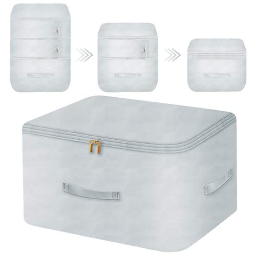 Ultra Space Saving Self Compression Organizer, Com... (Gray | Polyester)