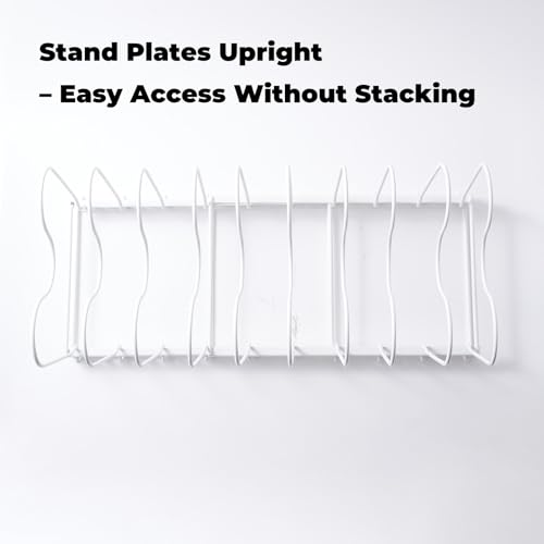 White Plate Stacker for Inside a Cabinet – Expanda... (white | Alloy Steel)