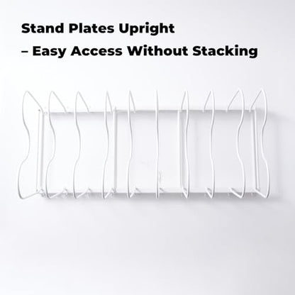 White Plate Stacker for Inside a Cabinet – Expanda... (white | Alloy Steel)