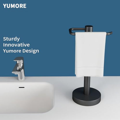 Hand Towel Holder Stand Countertop, Pro Max Matte Black | Towel Rack Free Standing Towel Bar Hanger for Bathroom Kitchen
