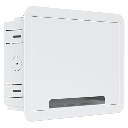 ECHOGEAR 9" in-Wall Media Box - Recessed Outlet & Network Enclosure - Works with Roku, Apple TV, Fire TV Stick, & Samsung One Connect Mini - WiFi Friendly Cable Management Kit