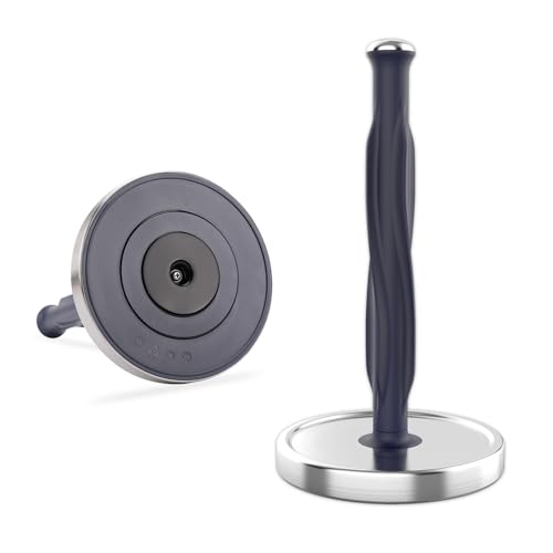 One-Handed Countertop Paper Towel Holder, Rotation... (Gray)
