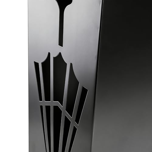 Square Metal Umbrella Stands, Umbrella Holder Rack for Entryway, Canes Walking Sticks Storage Bin Freestanding for Home Office Indoor Hotel Shop, 6.5" x 6.5" x 16.5", Black