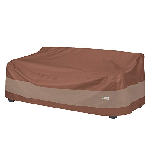 DUCKCOVERS Ultimate Patio Sofa Cover, 77"W x 37"D x 35"H, Mocha Cappuccino, Outdoor Sofa Cover