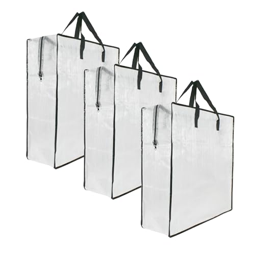 3 Pack Clear Storage Bags with Zipper and Handles, Blanket Bags For Closet Storage, Moving and Packing Supplies for College, Underbed Storage Organizer for Clothes Pillow Bedding Christmas Wreath