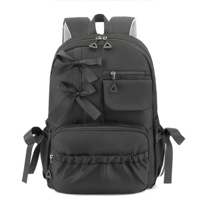Kawaii Coquette Backpack with Bows for Girls School Bookbag | Teens High Middle Aesthetic Bag