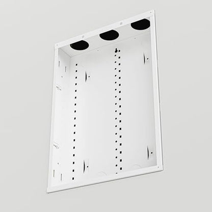 Legrand On-Q 20-Inch Structured Wiring Enclosure with Screw-On Cover, Durable Steel, Cable Management, Recessed or Surface Mount, Compatible with On-Q Accessories, Glossy White
