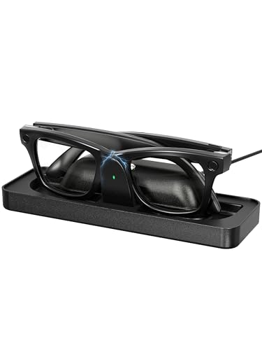 Charging Station Accessories for Ray-Ban Meta & Oakley Meta Smart Glasses | Fast Charger Dock, LED Indicator | Fits Gen 1&2 Wayfarer, Headliner, Skyler | Gen 2 Blayzer/Scriber Optics | HSTN Accessories