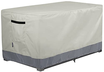 Patio Deck Box Cover Waterproof Outdoor Rectangular Storage Bench Cover 62L x 30W x 26H inch