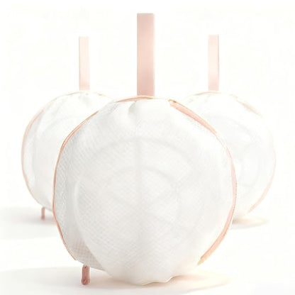 3Pcs Bra Wash Bag with Plastic Frame Support, Protective Lingerie Laundry Bags for Washer & Dryer, Anti-Tangle & Anti-Deformation Mesh Bag