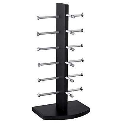 Polmart Sunglass / Eyewears Display Stand, Black (Single-Tower, 6-Pair Capacity)