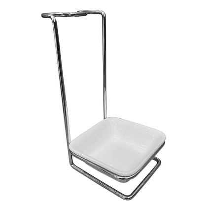 Steel Upright Ladle Holder Square White Ceramic Bo... (White Ceramic)