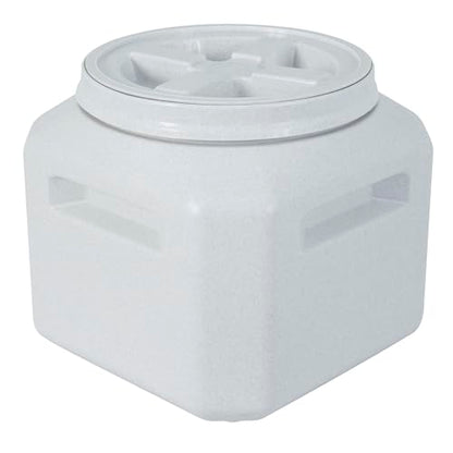 Vittles Vault Traditional Pet Food Storage Container For Dog Kibbles/Bird Seed/Oatmeal/Rice/Flour/Cereal, BPA Free Plastic, Sealed Airtight For Cat Food, Up To 30 lb, Made in USA, With Scoop, Gray