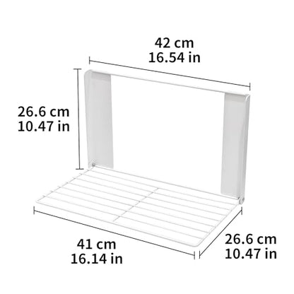 LEQ Clothes Drying Rack Magnetic Folding Shelf for Clothes and Towels, Magnet Rack Mount on Washing Machine Fridge, Durable Folding Rack for Laundry Room Bathroom Kitchen