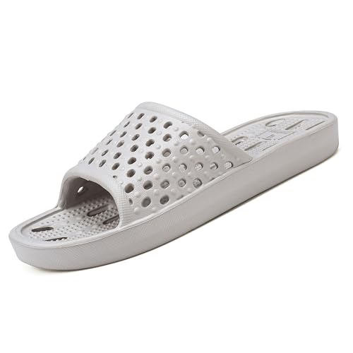 clootess Shower Shoes Slide for Men and Women Bath Non-Slip Holes Slipper | House Bathroom Flip Flops Pool Gym Students College Dorm Quick Drying Comfortable Sandals