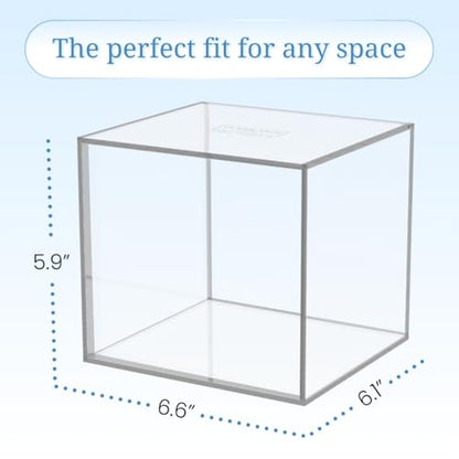 CLEAN SKIN CLUB Clear Acrylic Box for Clean Towels XL (NOT Included), Container For 50 Disposable Clean Towels XL, Face Towelettes Bathroom Counter Storage, Bin for Cleansing Facial Dry Wipes