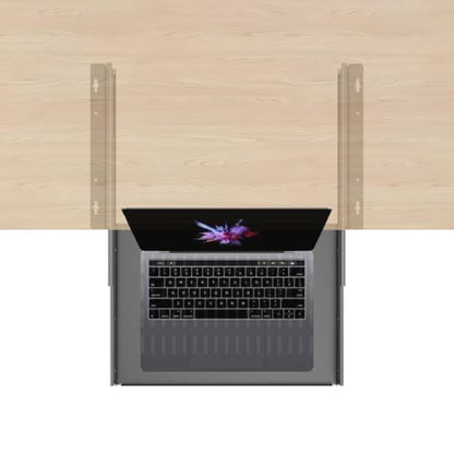 Sliding Under Desk Laptop Mount Shelf with Air Vents, 16" W | W 16.3" x D 12" Metal Under Desk Slide Out Tray Laptop Storage Tray for Laptop (16 Inch Wide)
