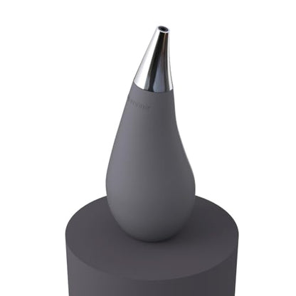 Kitchen Bathroom Counter top Squeezable Soap Dispensers Tear Drop Shape Bottle (Gray, ~7oz)