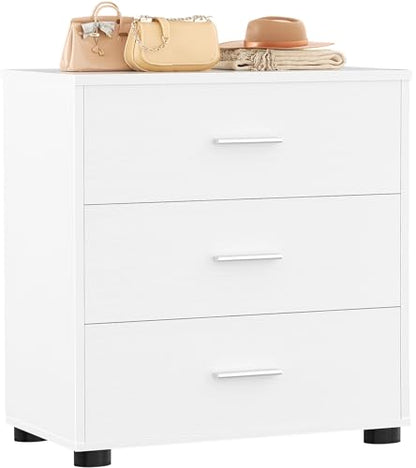 Aheaplus 21.7" Closet Drawers, Wood Closet Organizers and Storage with 3 Drawers, Closet Drawers Organizer System, Nightstands Bedside End Table with 3 Drawers Storage for Bedroom, White1