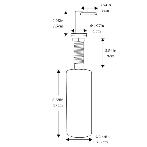 Matte Black Kitchen Sink Soap Dispenser GAPPO Countertop Pump Hand Lotion Built in Bottle Upgrade Stainless Steel Screw