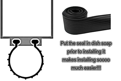 Replacement Wayne Dalton Garage Door Bottom Weather Seal 154448 for Weather Stripping Fit 20 feet Wide Doors (20 feet)