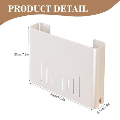Wall Mounted Metal wall mounts,WiFi Box Hider,White | Wifi router shelf wall mount Suitable for projectors, set-top boxes, routers, gaming devices, etc., (11.8x2.5x7.8in)