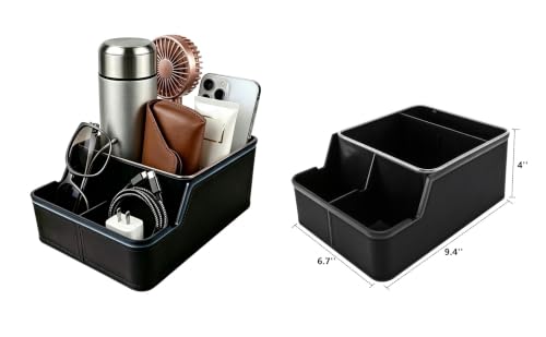 Car Storage Organizer Between Seats,Center Console... (Black | Plastic)